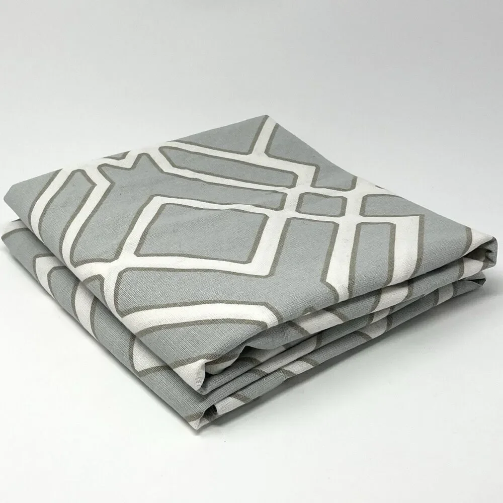 Pottery Barn Foundations SHELBY Euro Shams Linen Cotton Set Of 2 Gray Geometric